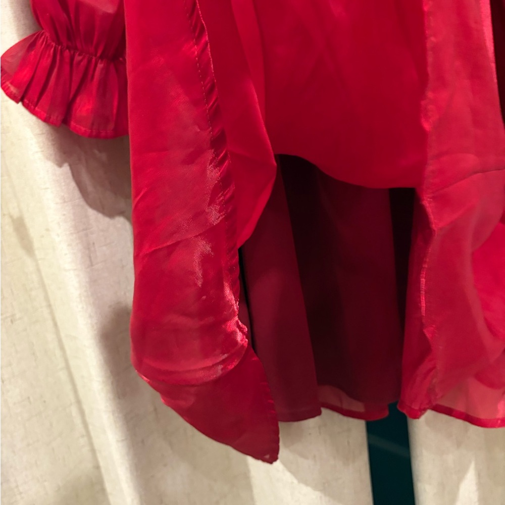 Entro Vibrant Red Satin Dress - Picture 4 of 8